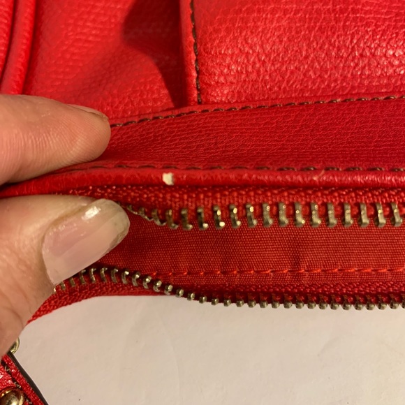 Liz Claiborne red purse pre-owned - Picture 13 of 14